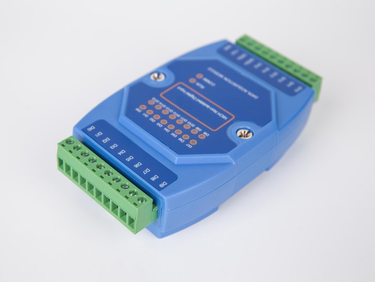 青海某安全局機房監控，16路開關量采集模塊的介紹與使用